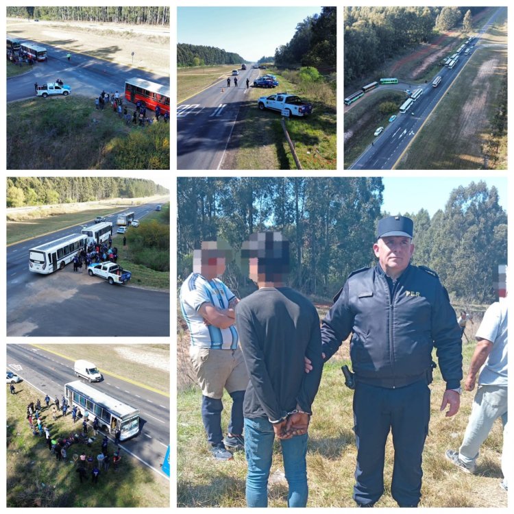 Operativo de control: 35 colectivos controlados y 788 personas identificadas