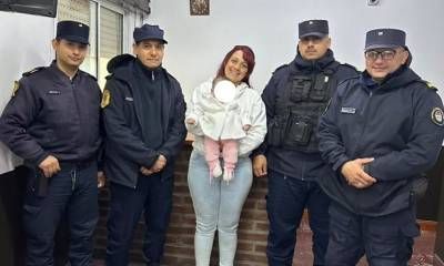 El rápido accionar policial permitió salvar la vida una bebe