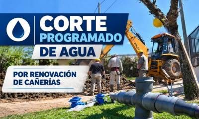 Corte programado de agua por renovación de cañerías